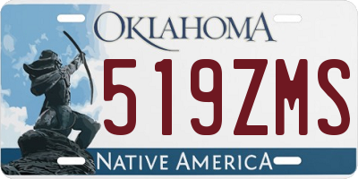 OK license plate 519ZMS