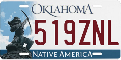 OK license plate 519ZNL