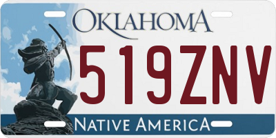 OK license plate 519ZNV