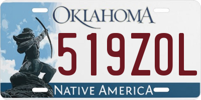 OK license plate 519ZOL