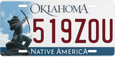 OK license plate 519ZOU