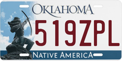 OK license plate 519ZPL