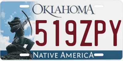 OK license plate 519ZPY