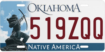 OK license plate 519ZQQ