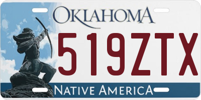 OK license plate 519ZTX
