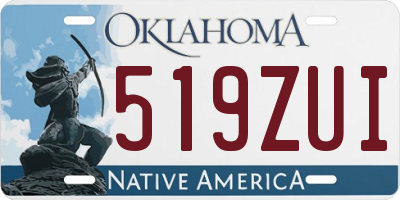 OK license plate 519ZUI