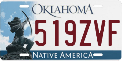 OK license plate 519ZVF