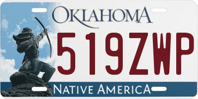 OK license plate 519ZWP
