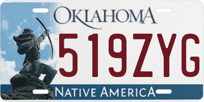 OK license plate 519ZYG