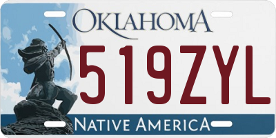 OK license plate 519ZYL