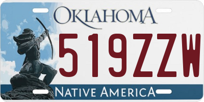 OK license plate 519ZZW