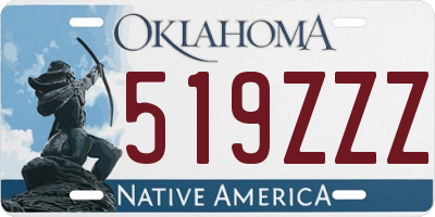 OK license plate 519ZZZ