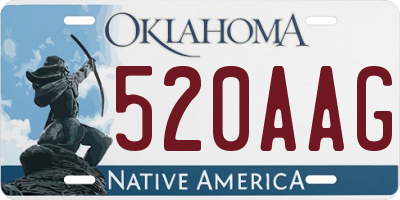 OK license plate 520AAG