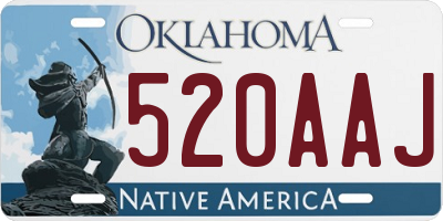 OK license plate 520AAJ