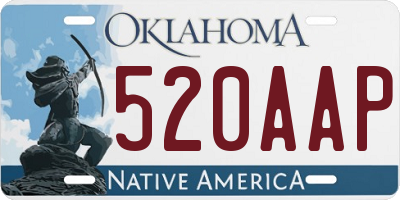 OK license plate 520AAP