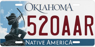 OK license plate 520AAR