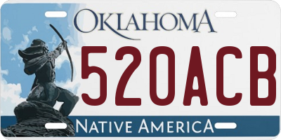 OK license plate 520ACB