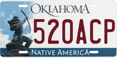 OK license plate 520ACP