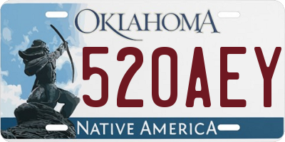 OK license plate 520AEY