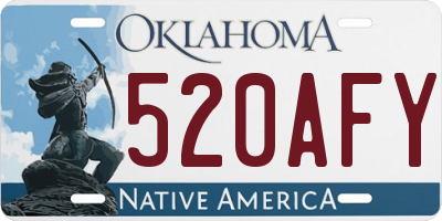 OK license plate 520AFY