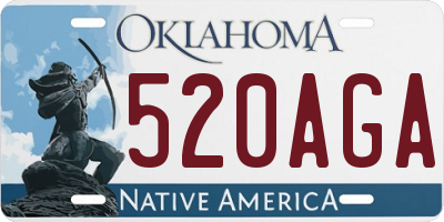 OK license plate 520AGA