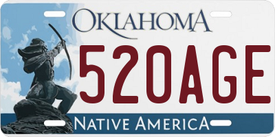 OK license plate 520AGE