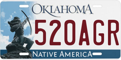 OK license plate 520AGR