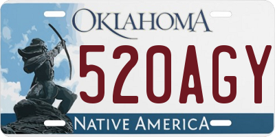 OK license plate 520AGY