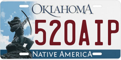 OK license plate 520AIP