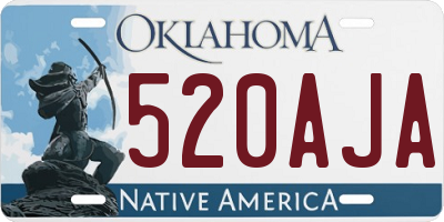 OK license plate 520AJA