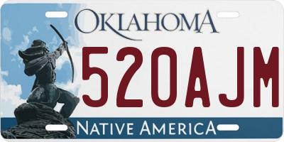 OK license plate 520AJM