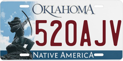 OK license plate 520AJV