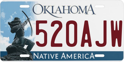 OK license plate 520AJW