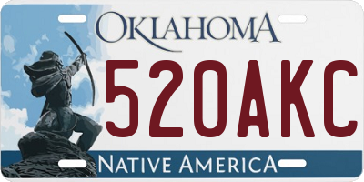OK license plate 520AKC