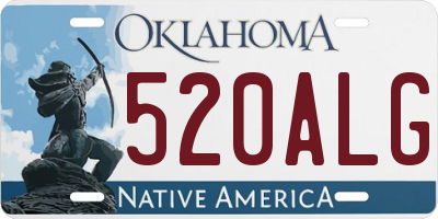 OK license plate 520ALG