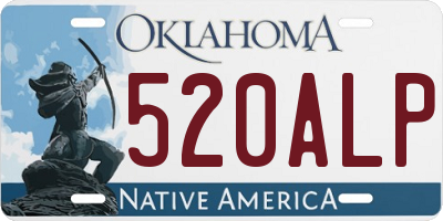 OK license plate 520ALP