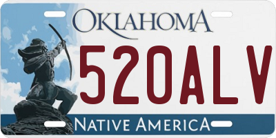 OK license plate 520ALV