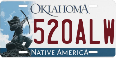 OK license plate 520ALW