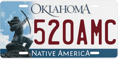 OK license plate 520AMC