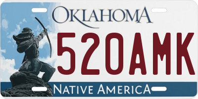 OK license plate 520AMK