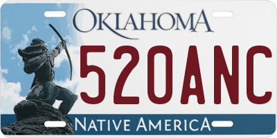 OK license plate 520ANC