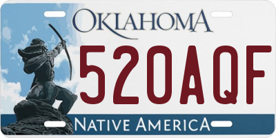 OK license plate 520AQF