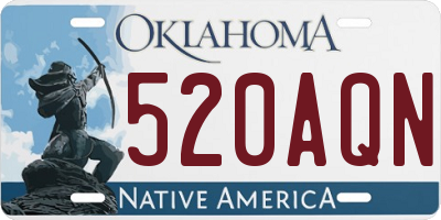 OK license plate 520AQN
