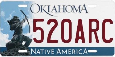 OK license plate 520ARC