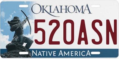 OK license plate 520ASN