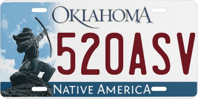 OK license plate 520ASV