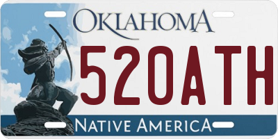 OK license plate 520ATH