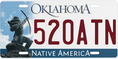 OK license plate 520ATN