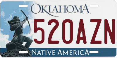 OK license plate 520AZN