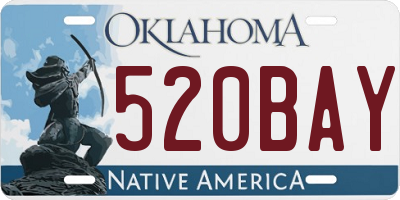 OK license plate 520BAY